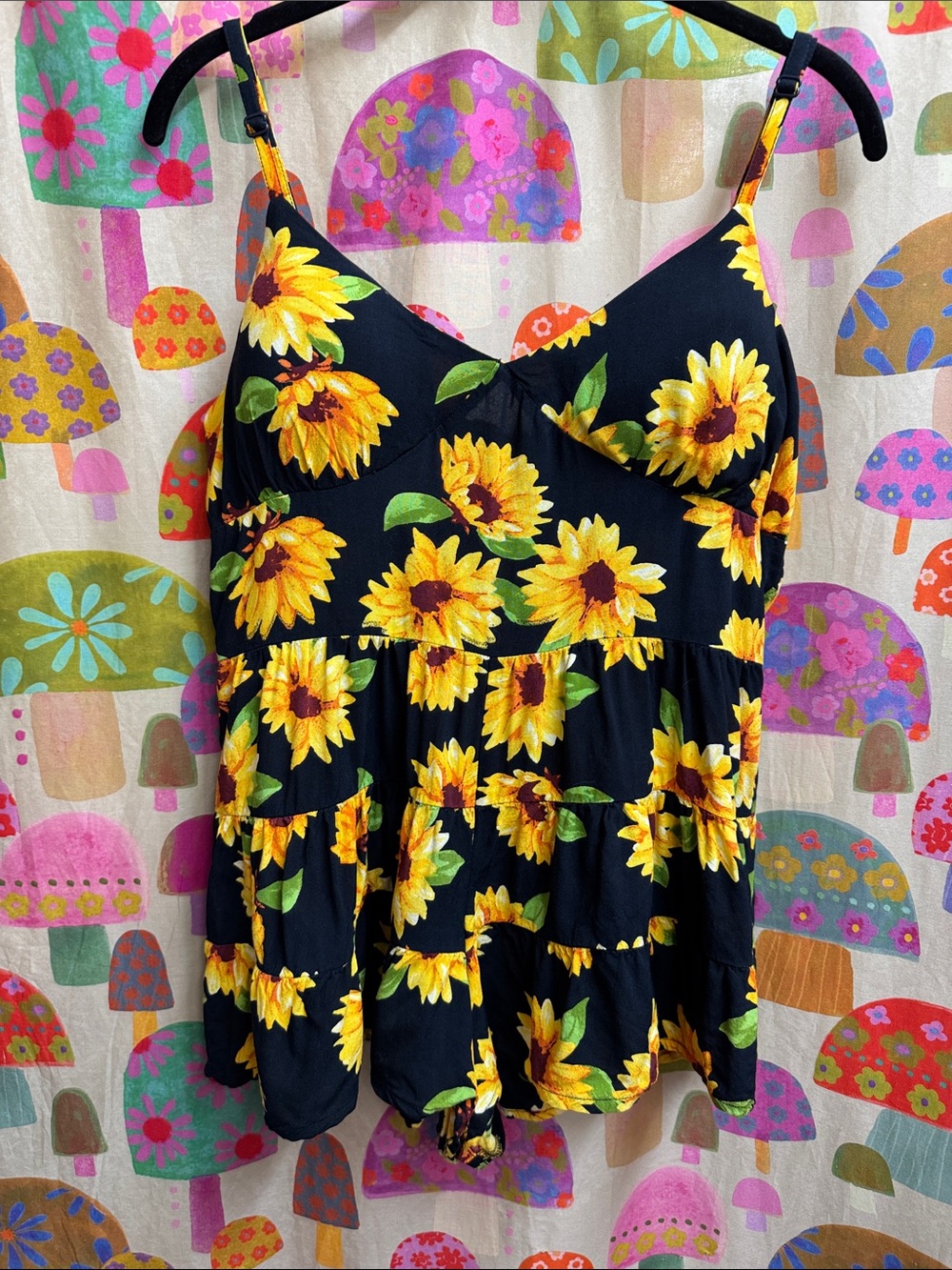 Derek Heart Sunflower Romper. Large